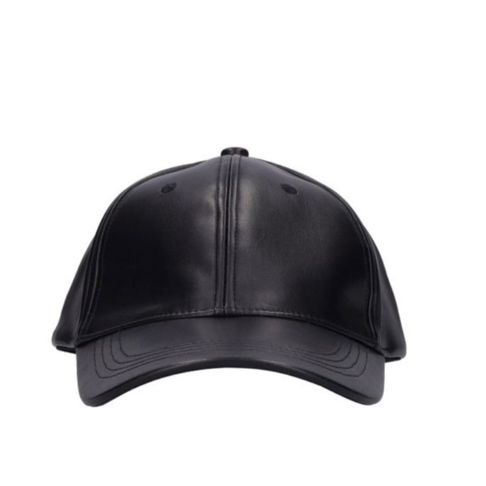 Stand Studio black leather baseball hat